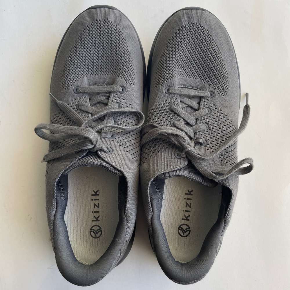 Kizik Lima Slip On Sneaker Hands Free Comfy Walking Shoe Gray Men's 12 Wo's 13.5